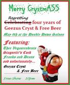 Geezus Cryst & Free Beer flyer 