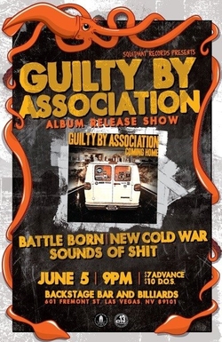 Guilty By Association album releases show flyer