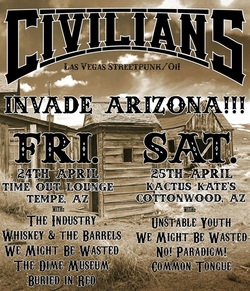The Civilians AZ Weekend flyer