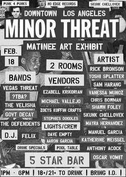 Minor Threat Matinee Art Exhibit flyer