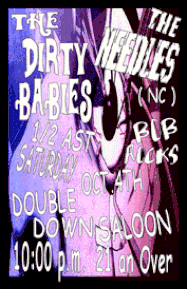 The Dirty Babies @ The Double Down flyer